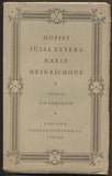 VOBORNÍK, JAN: DOPISY JULIA ZEYERA KARLE HEINRICHOVÉ. - 1924.