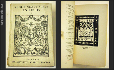 XXIII. ZINKOVA AUKCE EX LIBRIS. I. 25. února 1930.