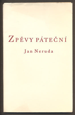NERUDA, JAN: ZPĚVY PÁTEČNÍ. - 1939.